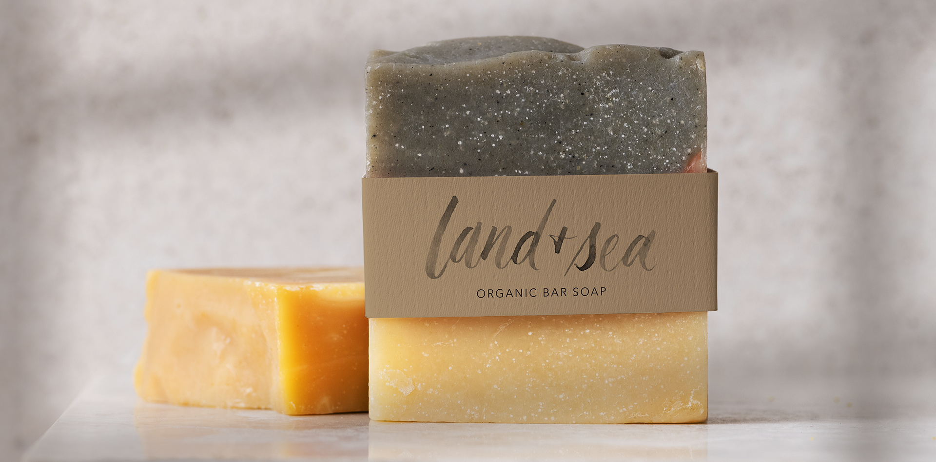 Land and Sea lettering