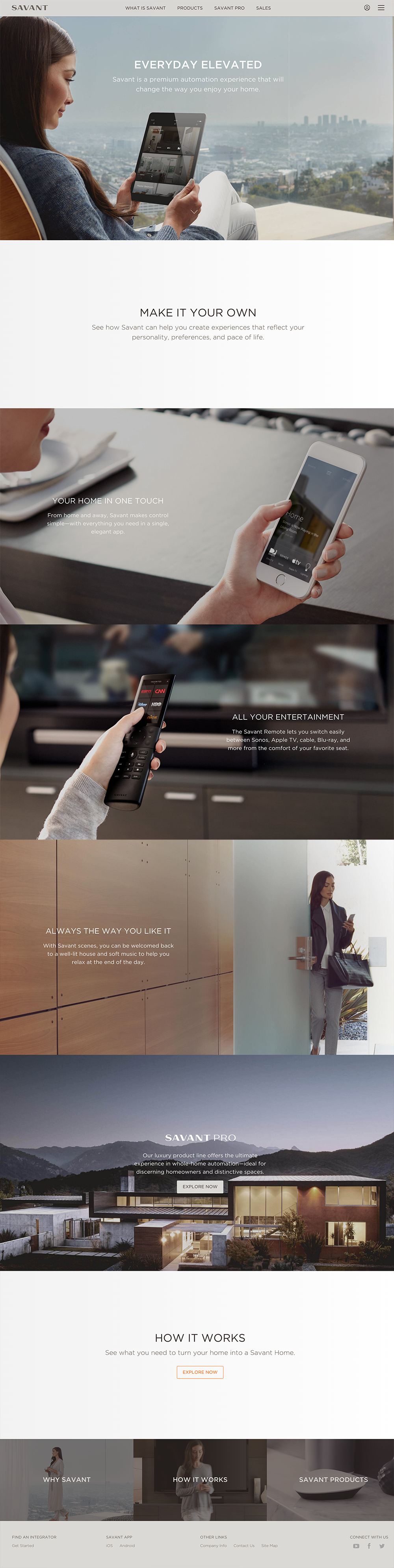 Savant webpage
